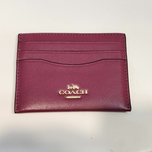 EUC Authentic Coach Signature Mauve Slim ID Card Case - Picture 1 of 3